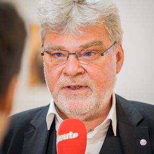PK zur GBV-Baubilanz 2022 mit Obmann Klaus Baringer und Obmann-Stv. Herwig Pernsteiner am 19. April 2023 im PC Concordia.