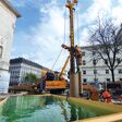 Beim Baulos U5/2 Schacht Frankhplatz Nord kam eine BAUER BG 39 zum Einsatz.