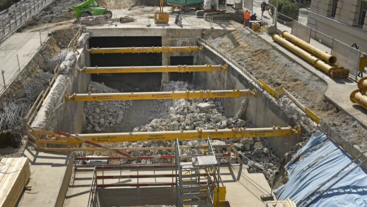 U-Bahn Baustelle in der Landesgerichtsstraße