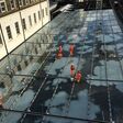 Dach Bahnhof Paddington in Arbeit