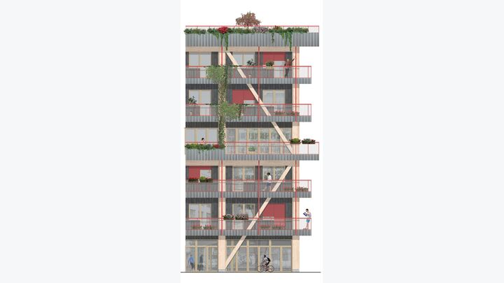 Berlin neighbourwood Ansicht woodencity