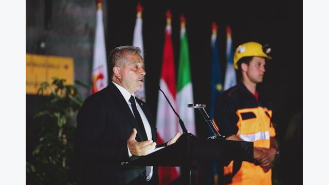 ABD0200_20220707 - INNSBRUCK - ?STERREICH: Gilberto Cardola (BBT SE Vorstand) w?hrend der Pressekonferenz Brenner Basistunnel BBT SE "Arbeiten am Baulos H41 Sillschlucht-Pfons" am Donnerstag, 7. Juli 2022, in Innsbruck. - FOTO: APA/EXPA/JFK
