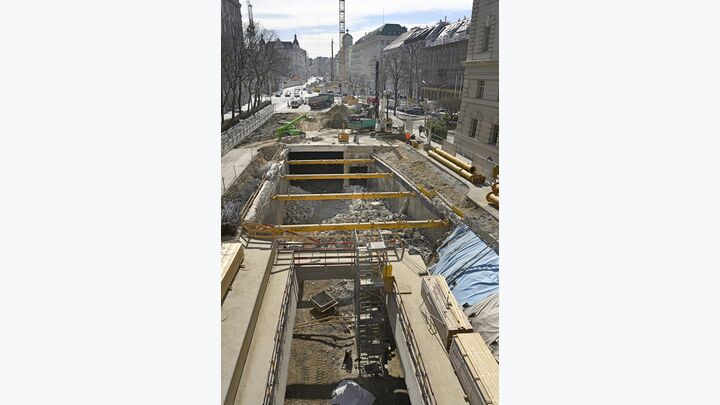 U-Bahn Baustelle in der Landesgerichtsstraße