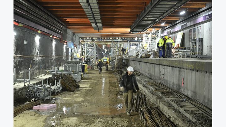 Ein Blick in die U2-Station-Rathaus