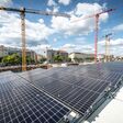 Oesterreich / Wien / STRABAG SE / Donaucity / Baustelle Nordbahnhof / PV.-Anlage