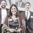 ATP Green BIM Award Verleihung 
v. l.: Tobias Hutter (ATP sustain), ATP-Architektin Ursula Reiner und ATP-Vorstand Prof. Thilo Ebert nahmen den Green-BIM Award entgegen. © BIM-Tage Deutschland
