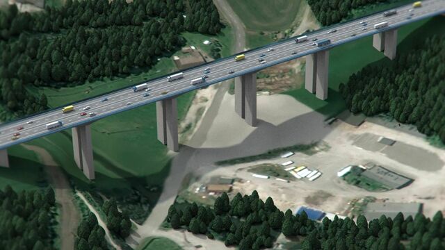 Infrastruktur Asfinag Aurachbruecke Visualisierung Bruecke neu