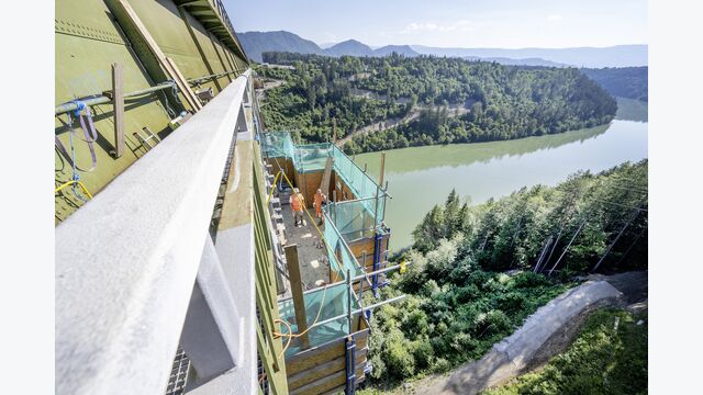 Jauntalbrücke Blick von oben ÖBB Swietelsky