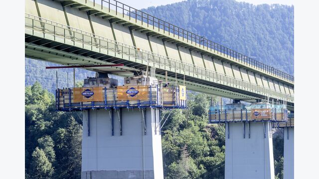 Jauntalbrücke Träger Ansicht von unten