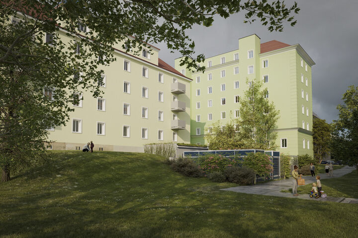 Rendering mit Technikzentrale Deutschordenstraße