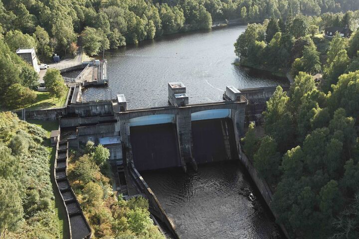 Clunie Dam in Schottland, digital inspiziert mit Hilfe von STRUCINSPECT.