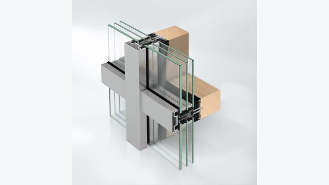 Schüco Bau München 2023 Aufsatzkonstruktion Fassade
