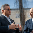 Porr-CEO Karl-Heinz Strauss mit Arbeitsminister Martin Kocher