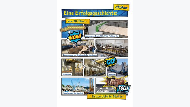 Plakat von der Errichtung der Raiffeisen Arena in Linz