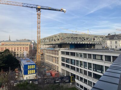 Die Baustelle des Wien Museums der Porr
