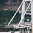bridge, architecture, river, construction, steel, sky, blue, building, structure, iron, road, metal, water, tower, travel, wood, city, new, concrete, transportation, mourning, stays, the morandi bridge of genoa after the structural collapse of 14, morandi bridge, viaduct, tragedy, subsidence, structural collapse, titans, victims, misfortune, poor maintenance, responsibility, guilt