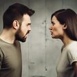 A man and a woman arguing created with generative AI technology
