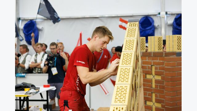 Beim Mauern bei den EuroSkills