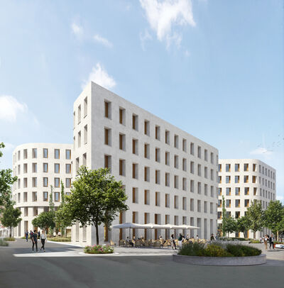 Baumschlager Eberle Architekten, die 2226 GmbH und Projektentwickler Soravia verwirklichen das Gebäudeensemble Robin in der Seestadt Aspern mit Wienerberger Ziegeln.