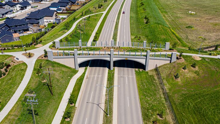 Green Bridge is located in the Evergreen neighborhood of Saskatoon.