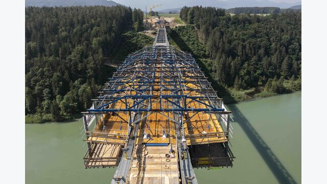 Jauntalbrücke Schalungswagen