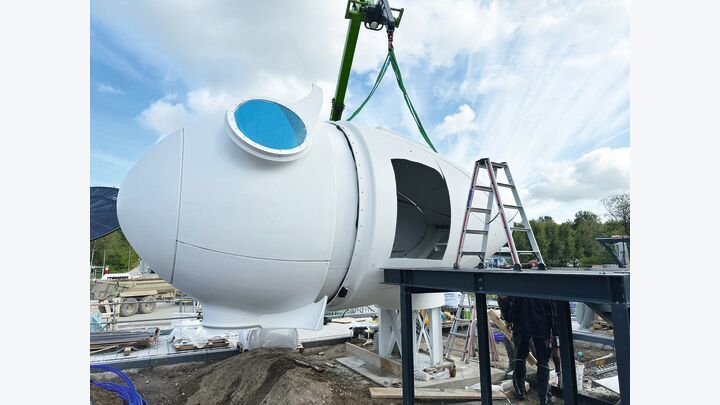 Begehbare Windgondel eines Windrades