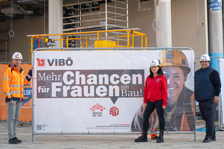 Aktion "Mehr Frauen am Bau" Krammer, Muchitsch