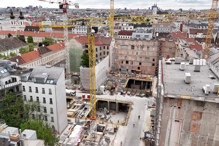 BIG Baustelle Wien AKH MedUni von oben