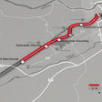 Plan der neuen Trasse zwischen Linz und Marchtrenk
