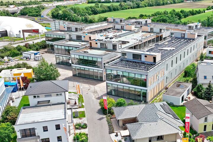 Blick aufs Bauzentrum