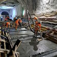 Blick in die U-Bahn-Baustelle