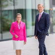 BIG-Geschäftsführung Christine Dornaus und Gerald Beck vor dem Wiener Headquarter.