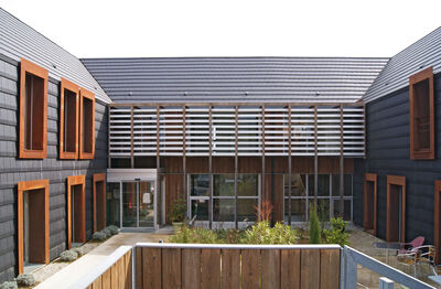 House with terreal terracotta roofing tiles