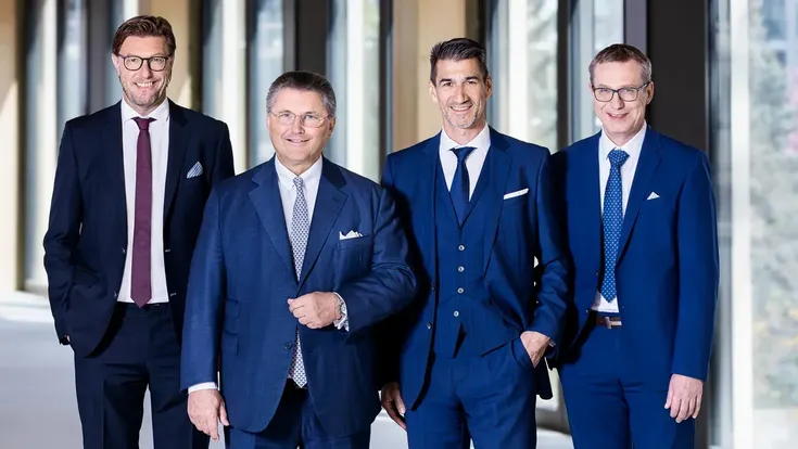 Der Vorstand der Porr v.li.: Klemens Eiter (CFO), Karl-Heinz Strauss (CEO), Josef-Dieter Deix und Claude-Patrick Jeutter