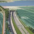 Einfahrt in den künftigen Tunnel zwischen Fehmarn und dem Festland