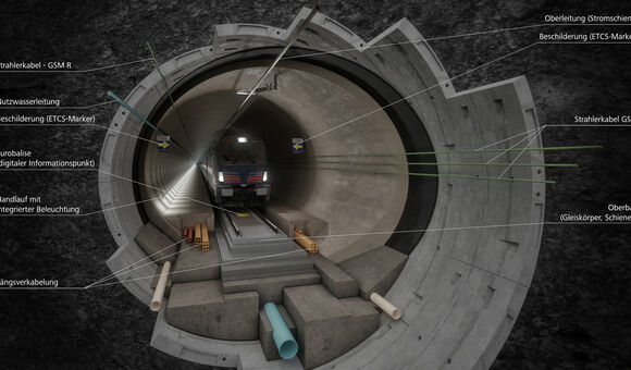 SBT Tunnelausruestung Semmering-Basistunnel