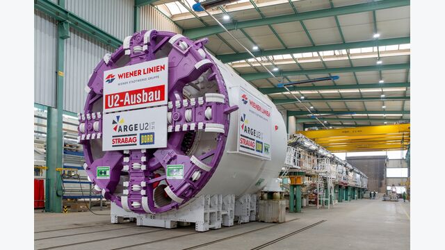 Werksabnahme der U2 Tunnelvortriebsmaschine im Jänner 2024.