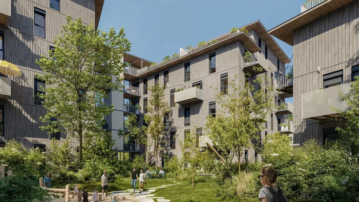 Rund 400 Wohnungen sollen im neuen Südtiroler Quartier in Salzburg-Liefering entstehen. Weil noch etwa 60 Bestandsparteien auf dem Areal leben, wird die alte Siedlung nicht auf einmal abgerissen, sondern Abschnitt für Abschnitt durch Neubauten ersetzt.