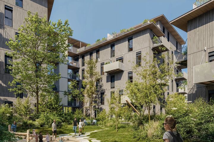Rund 400 Wohnungen sollen im neuen Südtiroler Quartier in Salzburg-Liefering entstehen. Weil noch etwa 60 Bestandsparteien auf dem Areal leben, wird die alte Siedlung nicht auf einmal abgerissen, sondern Abschnitt für Abschnitt durch Neubauten ersetzt.