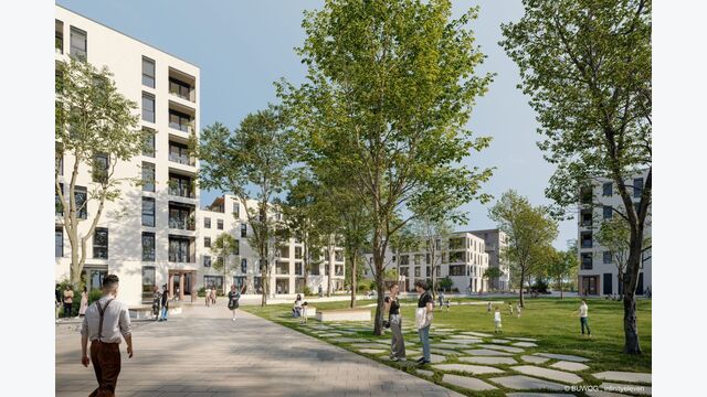 Das Quartier muss gleichzeitig in mehreren Zuständen organisiert werden: bewohnter Bestand, Teilabbruch, provisorische Erschließung, fertige Neubauten und kommende Bauabschnitte. Jeder Umzug entscheidet darüber, wann die nächste Fläche frei wird.