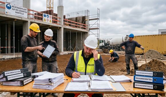 Die Produktivität einer Baustelle hängt nicht allein vom Arbeitstempo ab: Auch Dokumentation, Sicherheitsvorgaben und Qualitätsanforderungen beanspruchen Personal und Arbeitszeit.