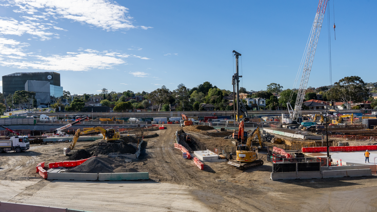 In Clarinda entsteht der zentrale Startkomplex für das südliche Tunnellos. Von hier aus werden die Tunnelbohrmaschinen die rund 16 Kilometer lange Doppelröhre zwischen Cheltenham und Glen Waverley auffahren.