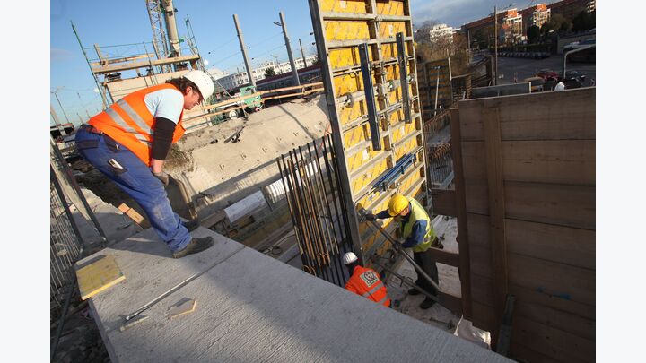Reportage Baustelle Matzleinsdorfer Platz Bau Symbol