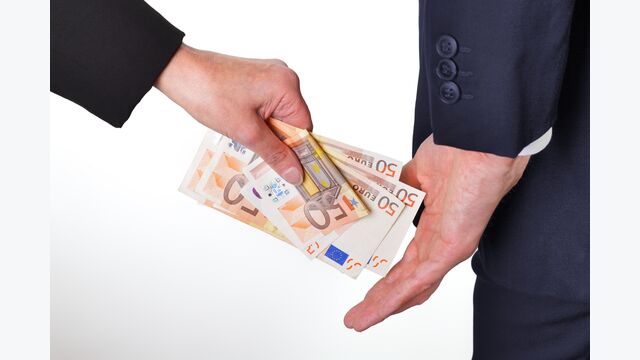 Bestechung Korruption . Wirtschaftskriminalität