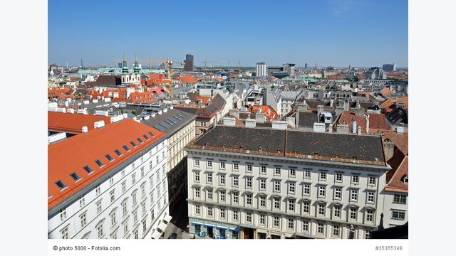 Wien Dächer Wohnbau