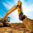 Bagger Baumaschine Baumaschinen Symbol Baustelle Konjunktur
