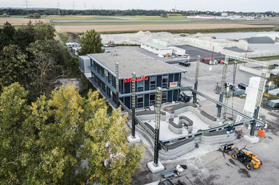 © Strabag Die 3D Haus Baustelle von oben